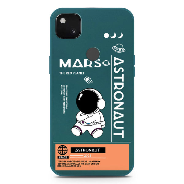 Astronaut Series Soft Phone Case - Silica Gel Case - Darkgreen - Google Pixel 4a 4G