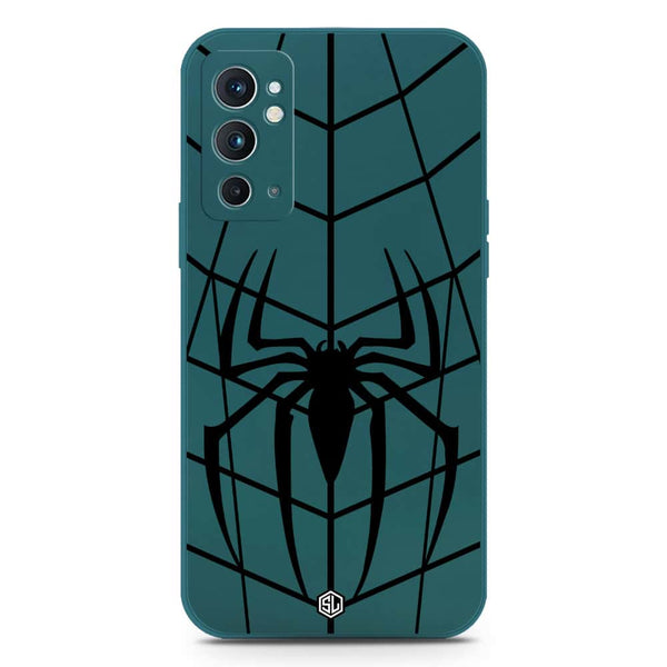 X-Spider Design Soft Phone Case - Silica Gel Case - Darkgreen - OnePlus 9RT 5G
