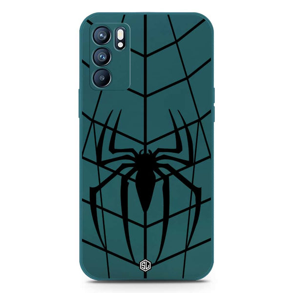 X-Spider Design Soft Phone Case - Silica Gel Case - Darkgreen - Oppo Reno 6 Pro 5G