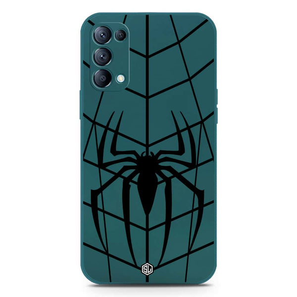 X-Spider Design Soft Phone Case - Silica Gel Case - Darkgreen - Oppo Reno 5 Pro 5G