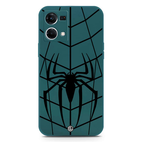 X-Spider Design Soft Phone Case - Silica Gel Case - Darkgreen - Oppo F21 Pro 4G