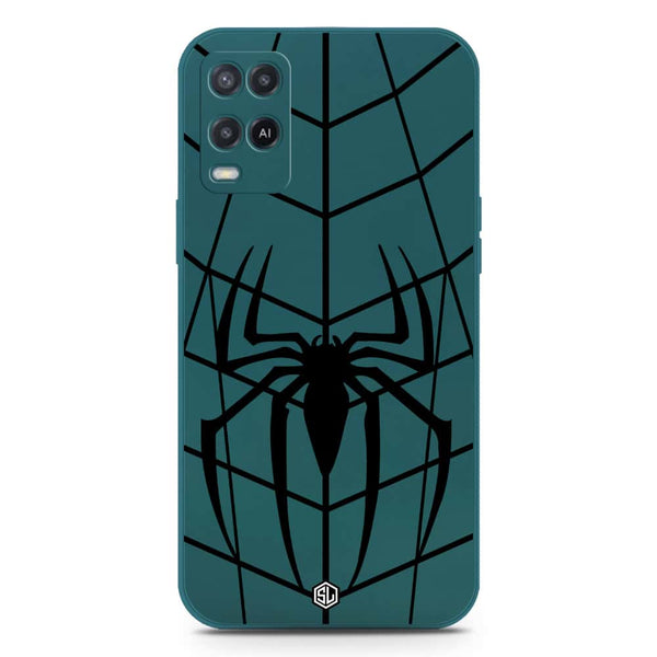 X-Spider Design Soft Phone Case - Silica Gel Case - Darkgreen - Oppo A55 5G
