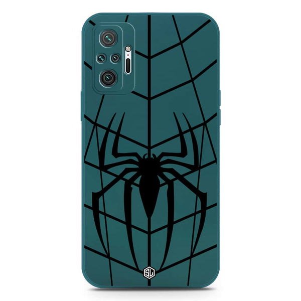 X-Spider Design Soft Phone Case - Silica Gel Case - Darkgreen - Xiaomi Redmi Note 10 Pro Max