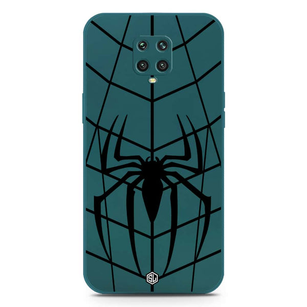 X-Spider Design Soft Phone Case - Silica Gel Case - Darkgreen - Xiaomi Redmi Note 9S