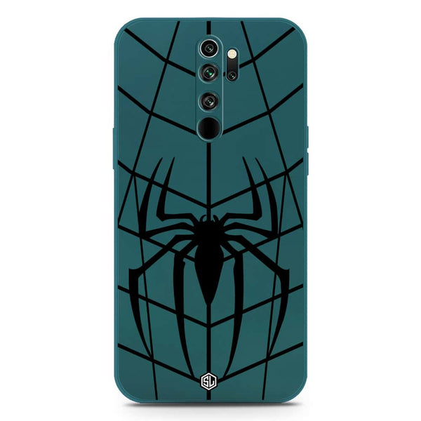 X-Spider Design Soft Phone Case - Silica Gel Case - Darkgreen - Xiaomi Redmi Note 8 Pro