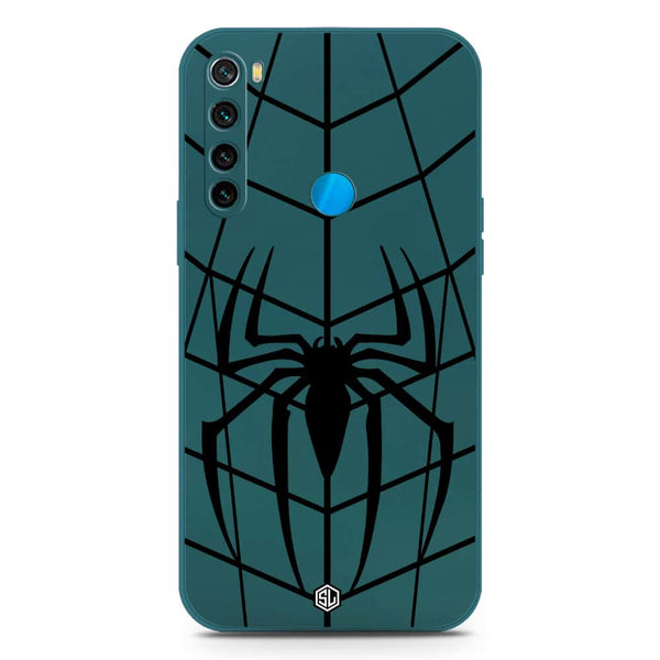 X-Spider Design Soft Phone Case - Silica Gel Case - Darkgreen - Xiaomi Redmi Note 8 2021