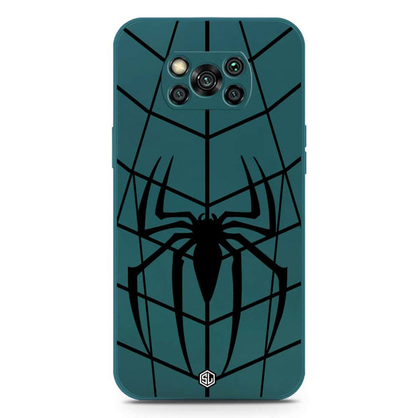 X-Spider Design Soft Phone Case - Silica Gel Case - Darkgreen - Xiaomi Poco X3 Pro