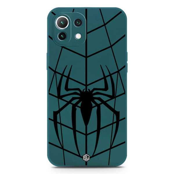 X-Spider Design Soft Phone Case - Silica Gel Case - Darkgreen - Xiaomi Mi 11 Lite