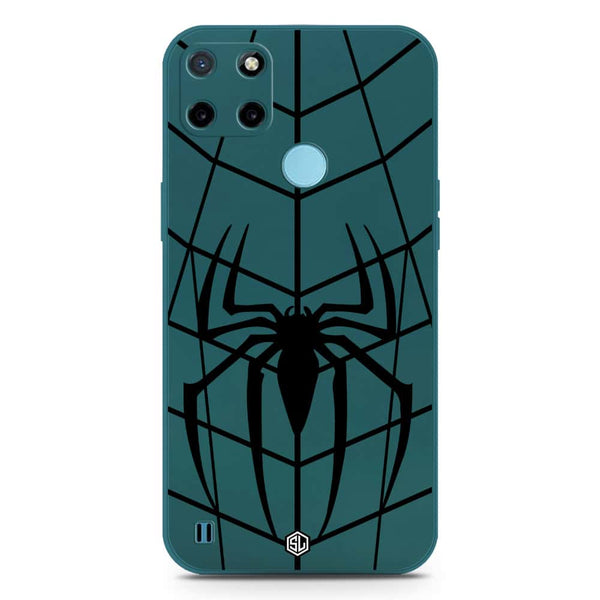 X-Spider Design Soft Phone Case - Silica Gel Case - Darkgreen - Realme C25Y