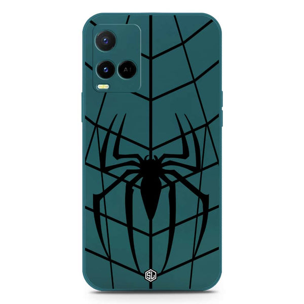 X-Spider Design Soft Phone Case - Silica Gel Case - Darkgreen - Vivo Y33s