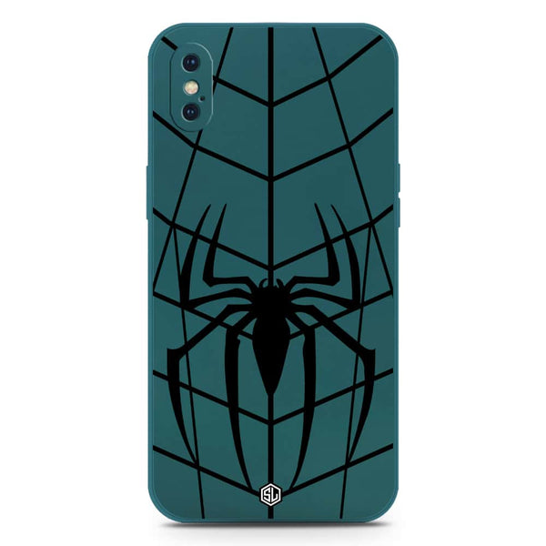 X-Spider Design Soft Phone Case - Silica Gel Case - Darkgreen - iPhone XS / X