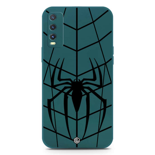 X-Spider Design Soft Phone Case - Silica Gel Case - Darkgreen - Vivo Y20