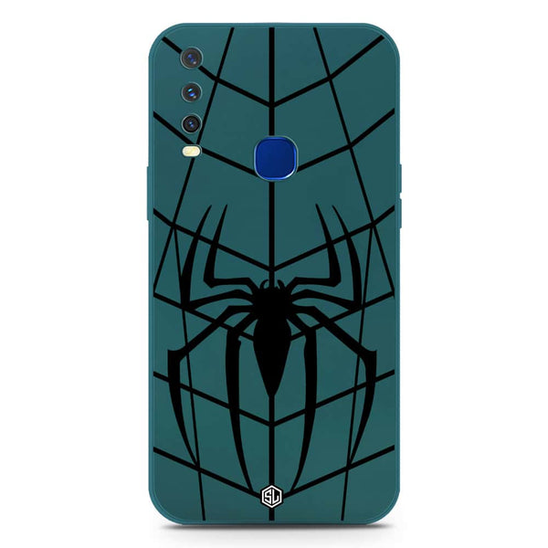 X-Spider Design Soft Phone Case - Silica Gel Case - Darkgreen - Vivo Y12a