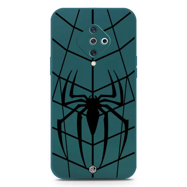 X-Spider Design Soft Phone Case - Silica Gel Case - Darkgreen - Vivo Y9s