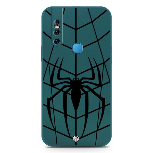 X-Spider Design Soft Phone Case - Silica Gel Case - Darkgreen - Vivo V15
