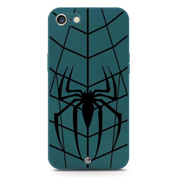 X-Spider Design Soft Phone Case - Silica Gel Case - Darkgreen - iPhone 8 / 7