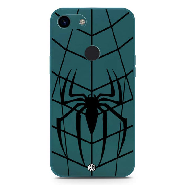 X-Spider Design Soft Phone Case - Silica Gel Case - Darkgreen - Google Pixel 3a