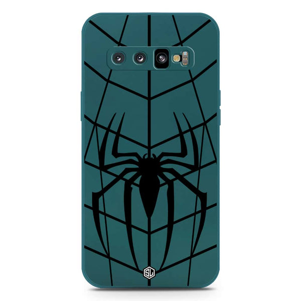 X-Spider Design Soft Phone Case - Silica Gel Case - Darkgreen - Samsung Galaxy S10 Plus