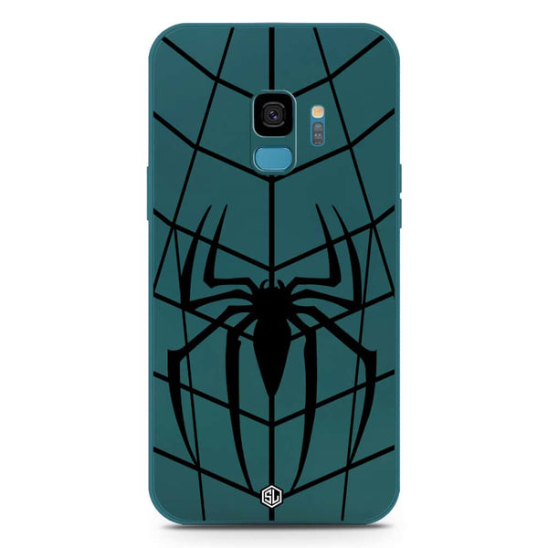 X-Spider Design Soft Phone Case - Silica Gel Case - Darkgreen - Samsung Galaxy S9