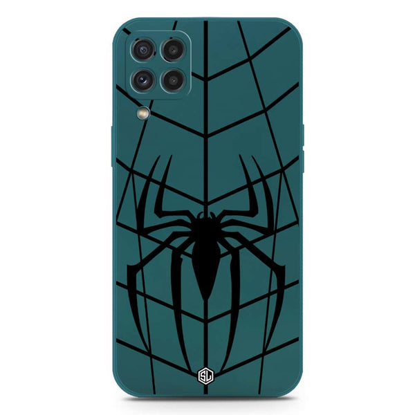 X-Spider Design Soft Phone Case - Silica Gel Case - Darkgreen - Samsung Galaxy M32
