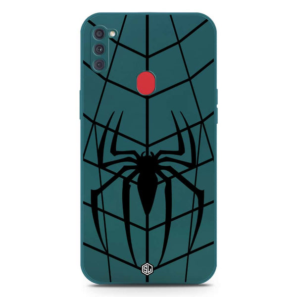 X-Spider Design Soft Phone Case - Silica Gel Case - Darkgreen - Samsung Galaxy M11