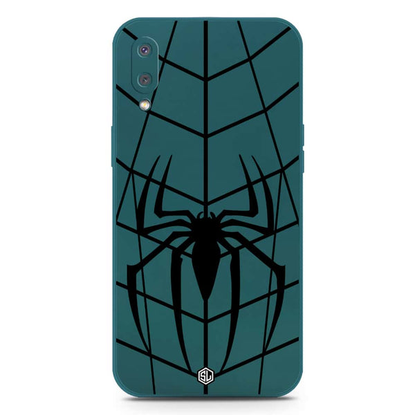 X-Spider Design Soft Phone Case - Silica Gel Case - Darkgreen - Samsung Galaxy M02