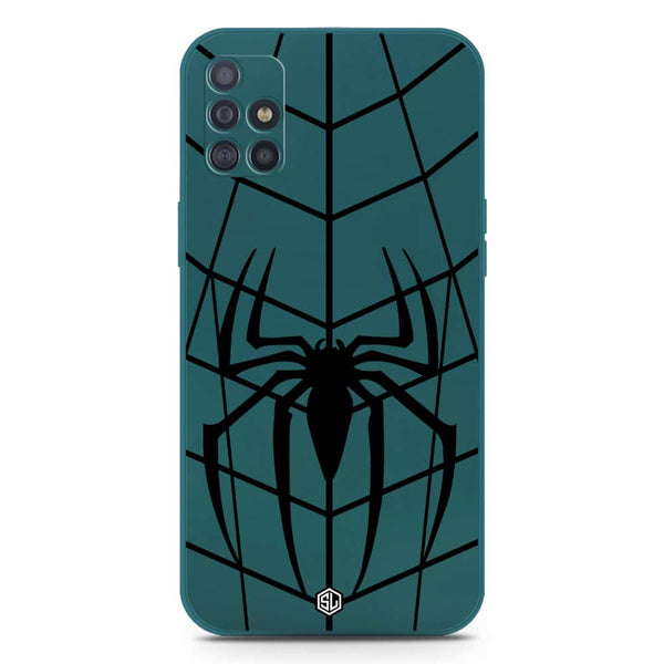 X-Spider Design Soft Phone Case - Silica Gel Case - Darkgreen - Samsung Galaxy A71