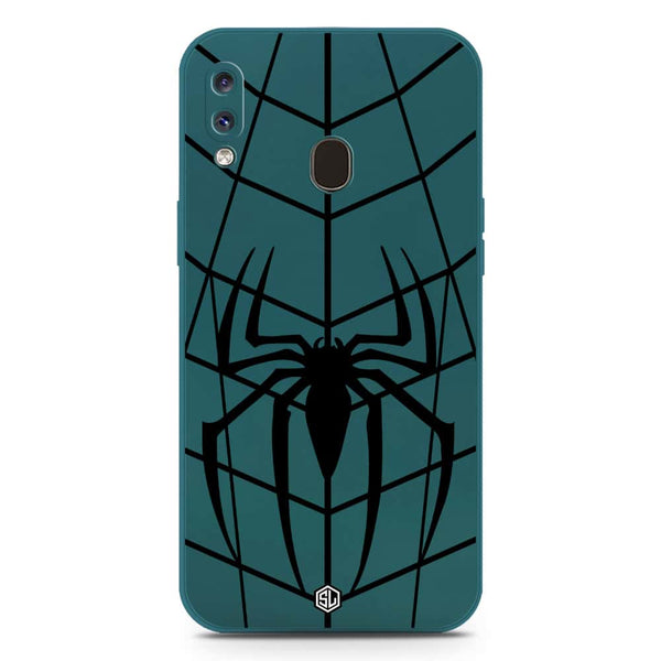 X-Spider Design Soft Phone Case - Silica Gel Case - Darkgreen - Samsung Galaxy A30