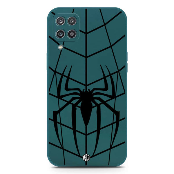 X-Spider Design Soft Phone Case - Silica Gel Case - Darkgreen - Samsung Galaxy A12