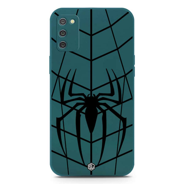 X-Spider Design Soft Phone Case - Silica Gel Case - Darkgreen - Samsung Galaxy A02s