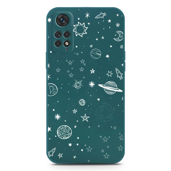 Stardust Dreams Design Soft Phone Case - Silica Gel Case - Darkgreen - Xiaomi Redmi Note 11S