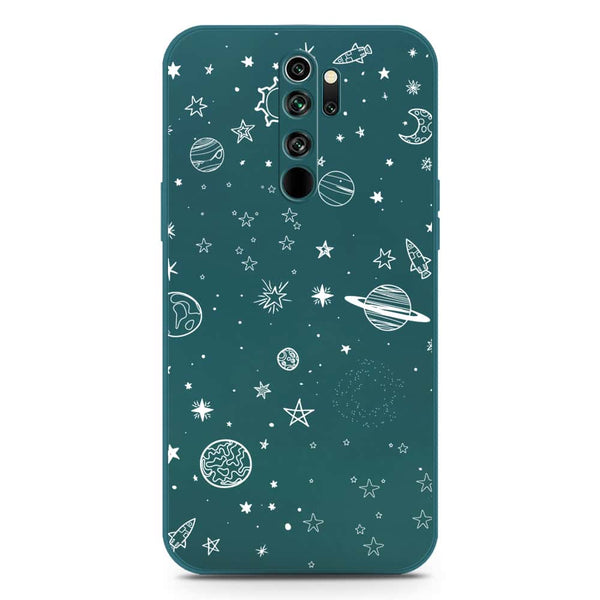 Stardust Dreams Design Soft Phone Case - Silica Gel Case - Darkgreen - Xiaomi Redmi Note 8 Pro