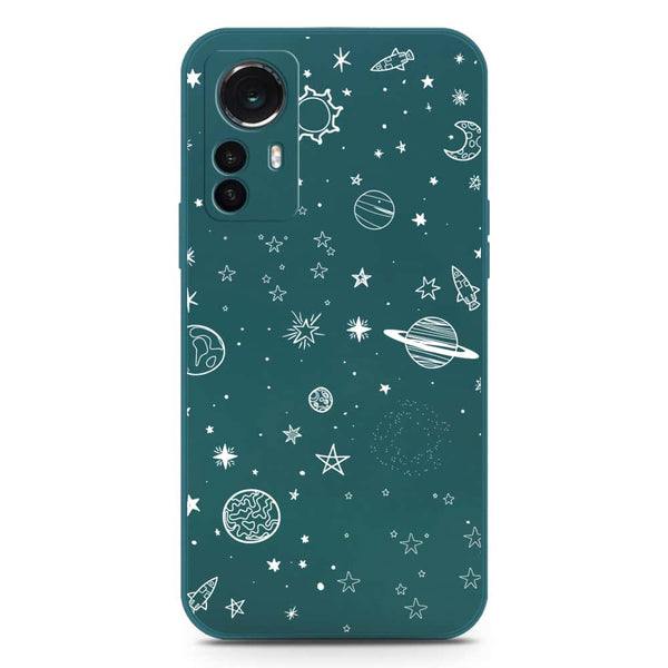 Stardust Dreams Design Soft Phone Case - Silica Gel Case - Darkgreen - Xiaomi 12