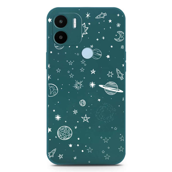 Stardust Dreams Design Soft Phone Case - Silica Gel Case - Darkgreen - Xiaomi Redmi A1 Plus