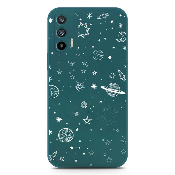 Stardust Dreams Design Soft Phone Case - Silica Gel Case - Darkgreen - Realme GT 5G