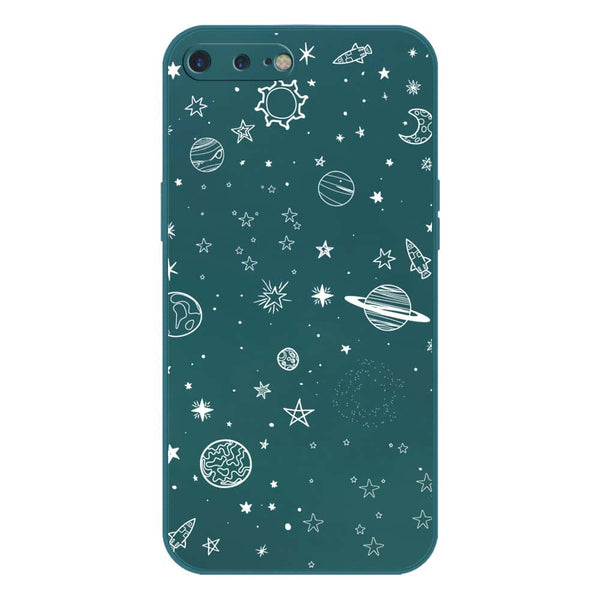 Stardust Dreams Design Soft Phone Case - Silica Gel Case - Darkgreen - iPhone 8 Plus / 7 Plus