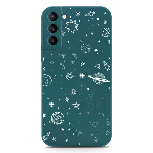 Stardust Dreams Design Soft Phone Case - Silica Gel Case - Darkgreen - Samsung Galaxy S21 5G