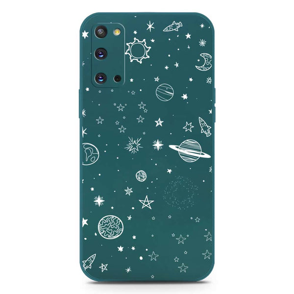 Stardust Dreams Design Soft Phone Case - Silica Gel Case - Darkgreen - Samsung Galaxy S20