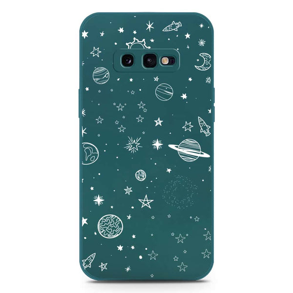 Stardust Dreams Design Soft Phone Case - Silica Gel Case - Darkgreen - Samsung Galaxy S10e