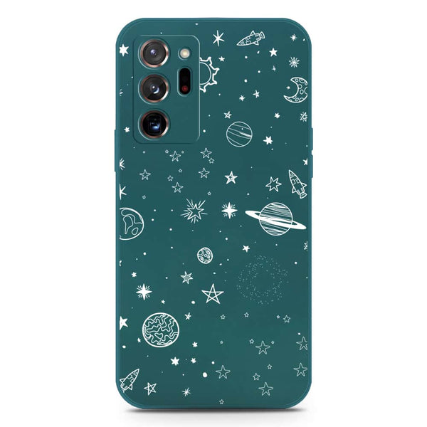 Stardust Dreams Design Soft Phone Case - Silica Gel Case - Darkgreen - Samsung Galaxy Note 20 Ultra