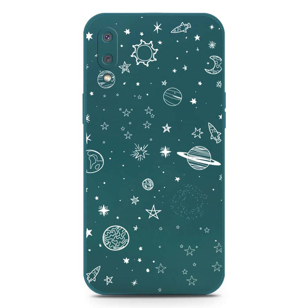 Stardust Dreams Design Soft Phone Case - Silica Gel Case - Darkgreen - Samsung Galaxy A02