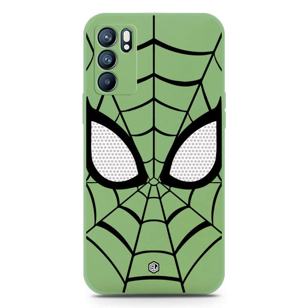 Cool Spider Design Soft Phone Case - Silica Gel Case - LightGreen - Oppo Reno 6 Pro 5G