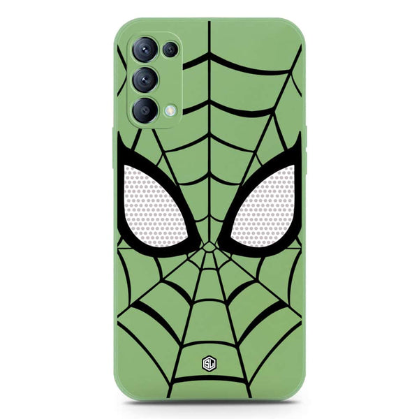 Cool Spider Design Soft Phone Case - Silica Gel Case - LightGreen - Oppo Reno 5 4G