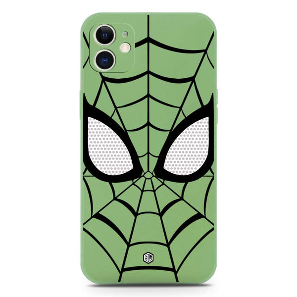 Cool Spider Design Soft Phone Case - Silica Gel Case - LightGreen - iPhone 12