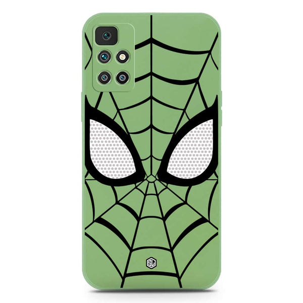Cool Spider Design Soft Phone Case - Silica Gel Case - LightGreen - Xiaomi Redmi 10