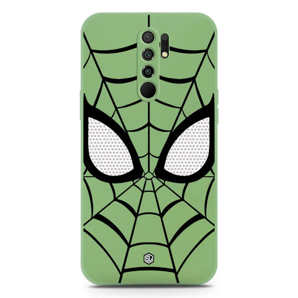 Cool Spider Design Soft Phone Case - Silica Gel Case - LightGreen - Xiaomi Redmi 9 Prime