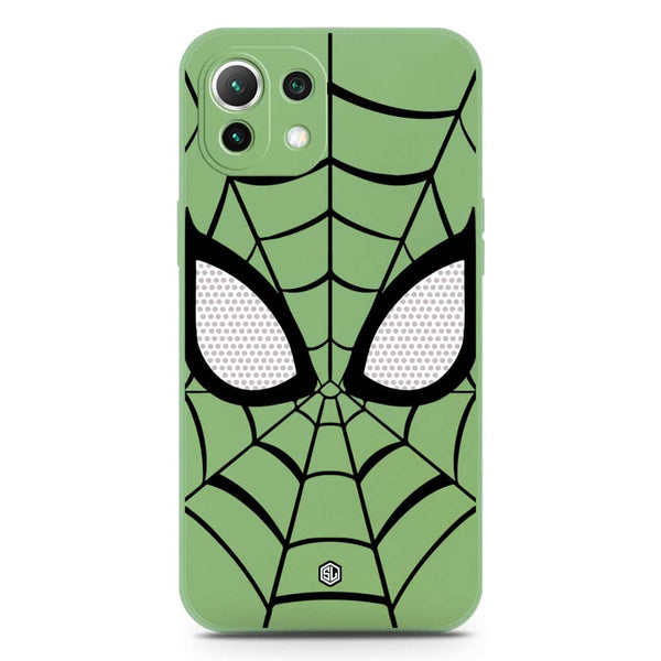 Cool Spider Design Soft Phone Case - Silica Gel Case - LightGreen - Xiaomi Mi 11 Lite