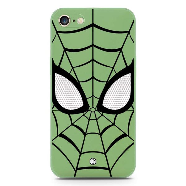 Cool Spider Design Soft Phone Case - Silica Gel Case - LightGreen - iPhone 8 / 7