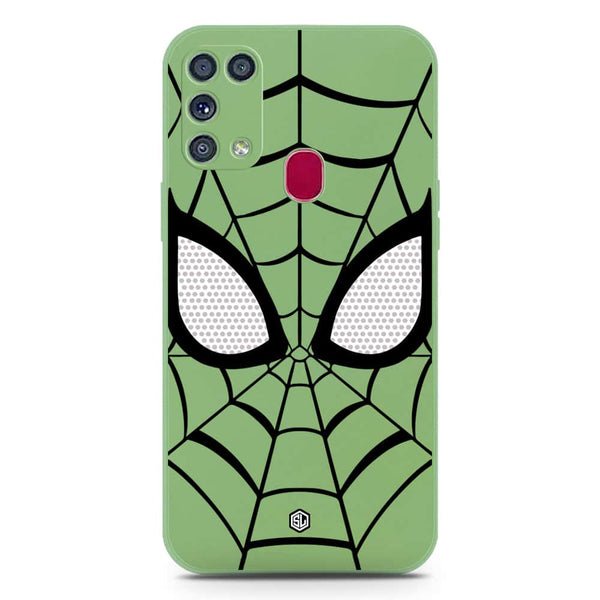 Cool Spider Design Soft Phone Case - Silica Gel Case - LightGreen - Samsung Galaxy M31
