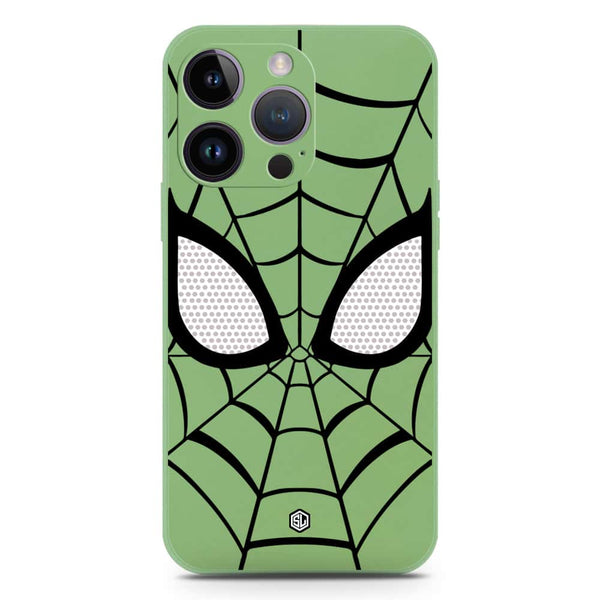 Cool Spider Design Soft Phone Case - Silica Gel Case - LightGreen - iPhone 14 Pro